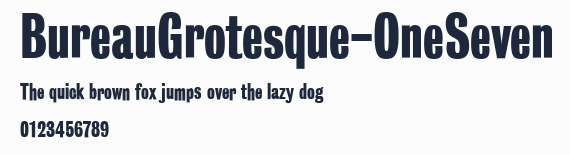 BureauGrotesque-OneSeven預覽圖
