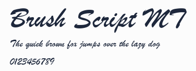 Brush Script MT預覽圖