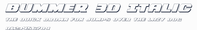 Bummer 3D Italic預覽圖