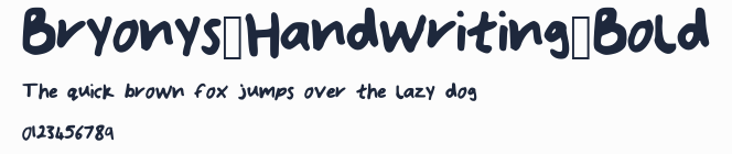 Bryonys_Handwriting_Bold預覽圖