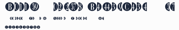 BulletNumbers BodoniCond Neg預覽圖
