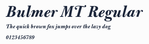 Bulmer MT Regular預覽圖