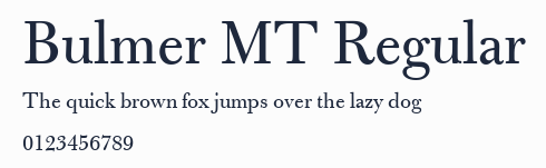 Bulmer MT Regular預覽圖