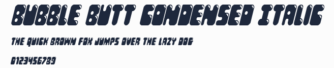 Bubble Butt Condensed Italic預覽圖