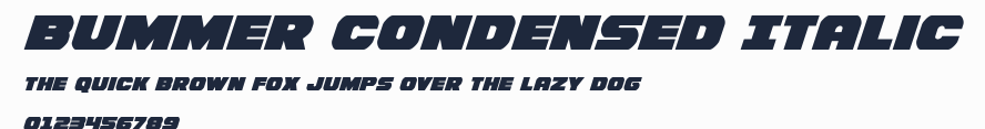 Bummer Condensed Italic預覽圖