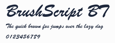BrushScript BT預覽圖