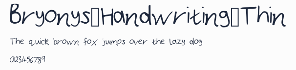 Bryonys_Handwriting_Thin預覽圖