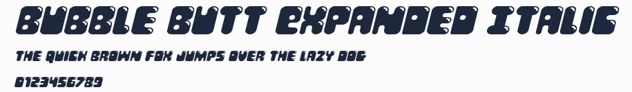 Bubble Butt Expanded Italic預覽圖