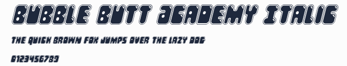 Bubble Butt Academy Italic預覽圖
