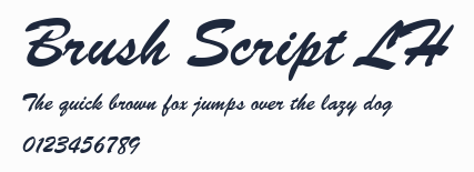 Brush Script LH預覽圖