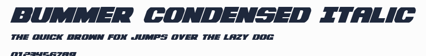 Bummer Condensed Italic預覽圖