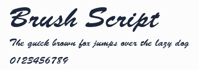Brush Script預覽圖