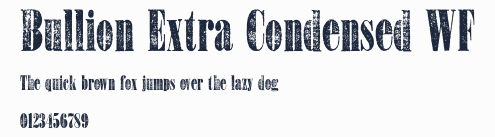 Bullion Extra Condensed WF預覽圖