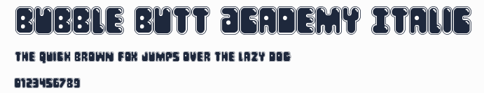 Bubble Butt Academy Italic預覽圖