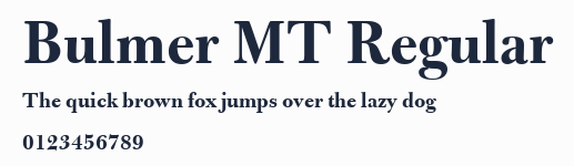 Bulmer MT Regular預覽圖