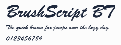 BrushScript BT預覽圖