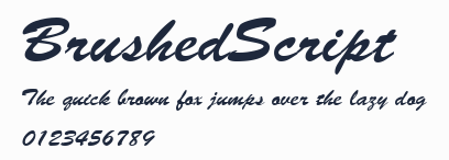 BrushedScript預覽圖