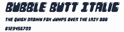 Bubble Butt Italic預覽圖