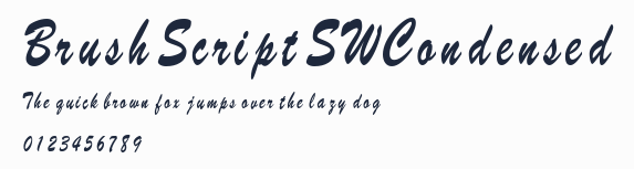 BrushScriptSWCondensed預覽圖