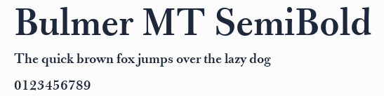Bulmer MT SemiBold預覽圖