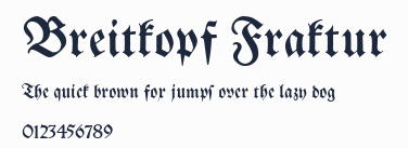 Breitkopf Fraktur預覽圖