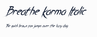 Breathe Karma Italic預覽圖