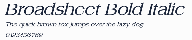 Broadsheet Bold Italic預覽圖