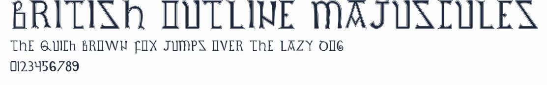 British Outline Majuscules預覽圖