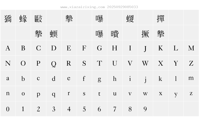 字符映射圖