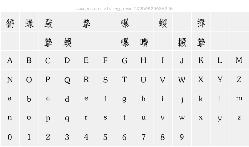 字符映射圖