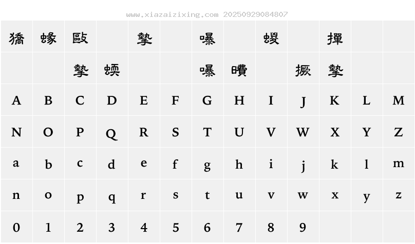 字符映射圖