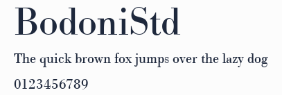 BodoniStd預覽圖