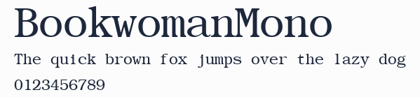 BookwomanMono預覽圖