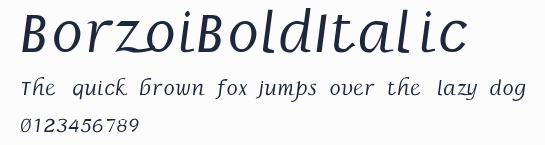 BorzoiBoldItalic預覽圖