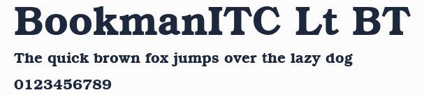 BookmanITC Lt BT預覽圖