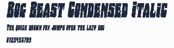 Bog Beast Condensed Italic預覽圖