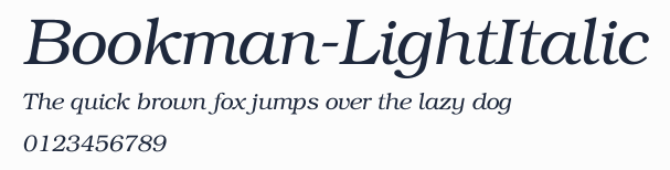 Bookman-LightItalic預覽圖