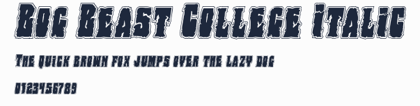 Bog Beast College Italic預覽圖