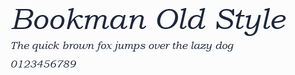 Bookman Old Style預覽圖