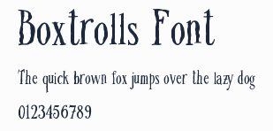 Boxtrolls Font預覽圖