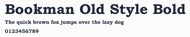 Bookman Old Style Bold預覽圖