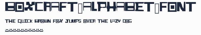 BoxCraft_Alphabet_Font預覽圖