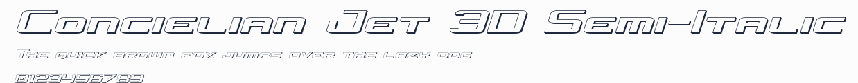 Concielian Jet 3D Semi-Italic預覽圖