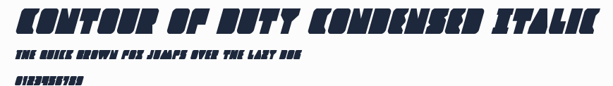 Contour of Duty Condensed Italic預覽圖