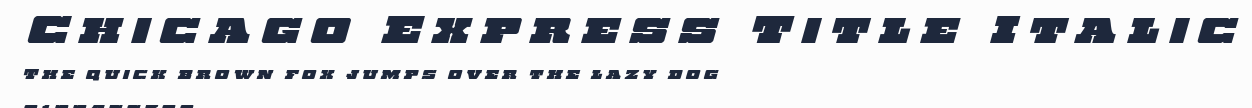 Chicago Express Title Italic預覽圖
