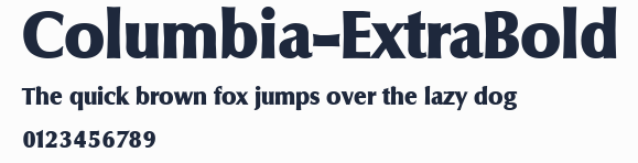 Columbia-ExtraBold預覽圖