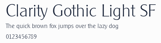 Clarity Gothic Light SF預覽圖