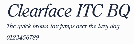 Clearface ITC BQ預覽圖