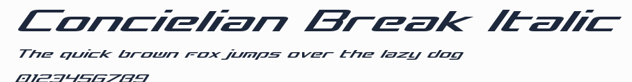 Concielian Break Italic預覽圖