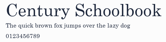 Century Schoolbook預覽圖